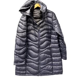 Andrew Marc Coat Womens XXL Blue Packable Lightweight Premium Down Puffer Jacket